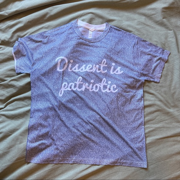 Litographs Tops - Dissent is Patriotic T-Shirt in Blue